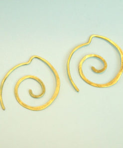 spiral, snoede øreringe, krusedulle øreringe, organiske øreringe, runde, små øreringe, slangeøreringe, unika, sølv, guld, øreringe,