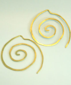 spiral, snoede øreringe, krusedulle øreringe, organiske øreringe, runde, store øreringe, slangeøreringe, unika, sølv, guld, øreringe,