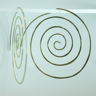 Mellem spiralørering : eamok114b 7 spiral, snoede øreringe, krusedulle øreringe, organiske øreringe, runde, store øreringe, slangeøreringe, unika, sølv, guld, øreringe,