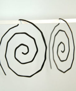 spiral, snoede øreringe, krusedulle øreringe, organiske øreringe, runde, store øreringe, slangeøreringe, unika, sølv, guld, øreringe,