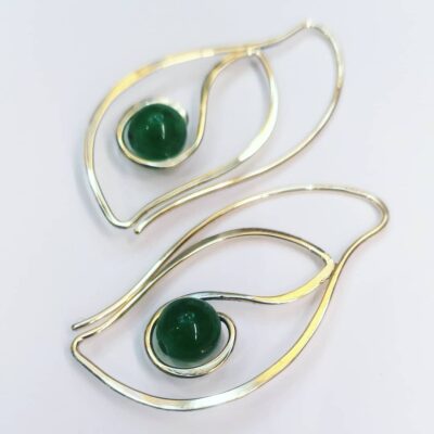 art nouveau ørering perle eamok51