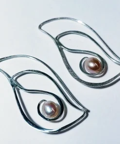 art nouveau ørering perle eamok51