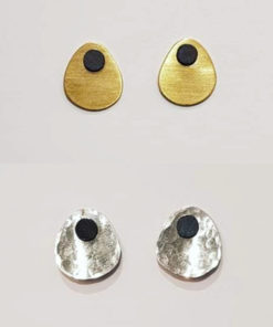 stik, stikker, lås, organisk, celleformet, oval, rund, mat, blank, minimalistisk, guld, sølv, unika, øreringe, vedhæng kan skiftes, runde øreringe,