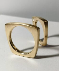 vielsesring firkantet ring