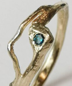 organisk dobbelt ring forlovelsesring sidetråd ramok934