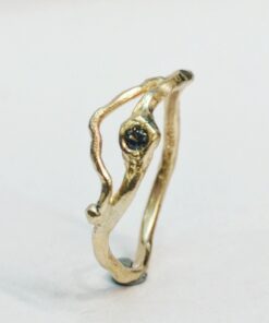 organisk dobbelt ring forlovelsesring sidetråd ramok934