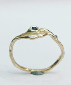 organisk dobbelt ring forlovelsesring sidetråd ramok934