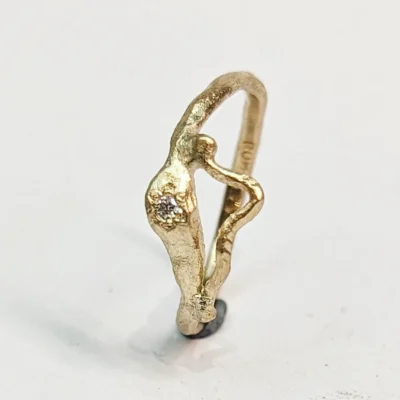 organisk dobbelt ring forlovelsesring sidetråd ramok934