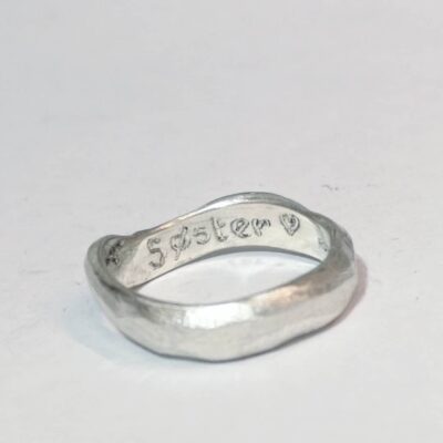 indvendig gravering, tegn, organisk slinger ring