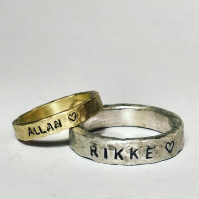 Tegn udvendigt på ring, fprofil, stempel, hjerte