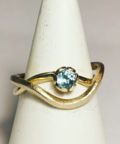 ramok912 Solitaire flet slinger twist blomst blå cc