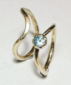 ramok912 Solitaire flet slinger twist blomst blå cc