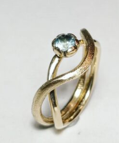 ramok912 Solitaire flet slinger twist blomst blå cc