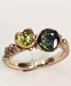 Ring med sten og kugler, blomst, bed ramok1089