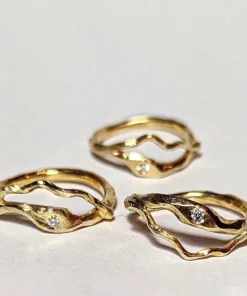 organisk dobbelt ring forlovelsesring sidetråd ramok934