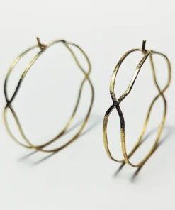 øreringe earring Creoler hoops twit X kryds dobbelt eamok76