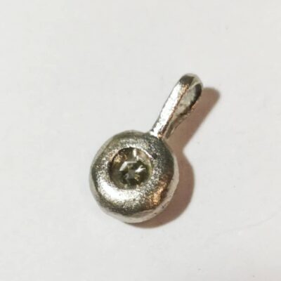 Vedhæng med sten fattet i kugle, diamant, brillant, for