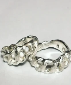 Ramok926c rustik ring med flet, træ, moderustik hul