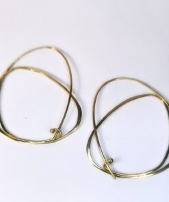 øamok77 ørering øre ear artnouveau artdeco spiral creol sving hoop kugle lukning krusedulle