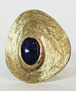 ramok1099 Stor ring med blå sten Lapis lazuli